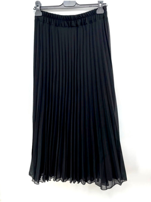 Jupe longue fluide plissée avec élastique taille. Jupe longue fluide plissée avec élastique taille.