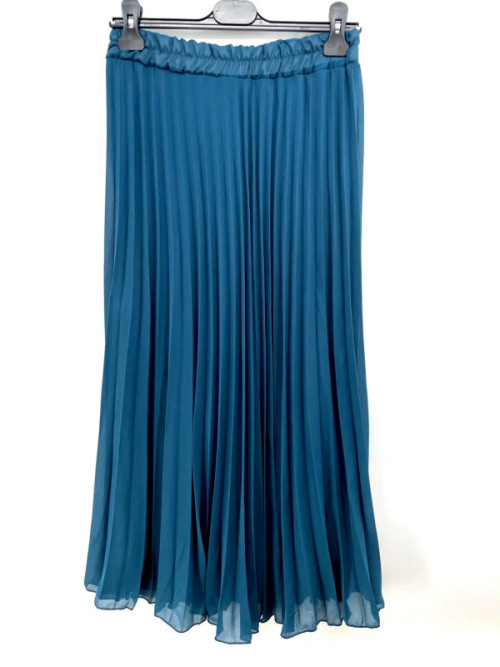 Jupe longue fluide plissée avec élastique taille. Jupe longue fluide plissée avec élastique taille.