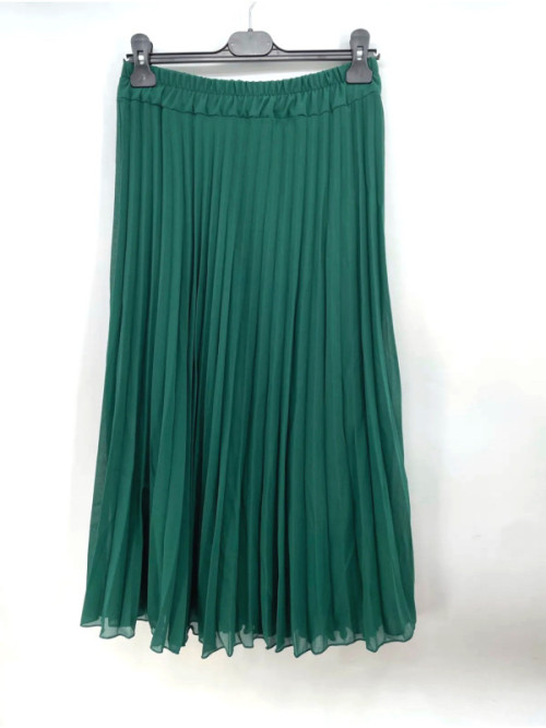 Jupe longue fluide plissée avec élastique taille. Jupe longue fluide plissée avec élastique taille.