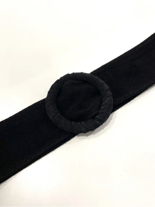 Ceinture daim à boucle ronde Ceinture daim à boucle ronde