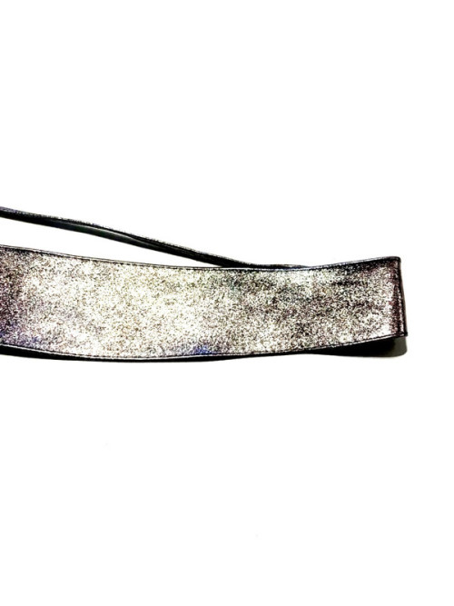 Ceinture souple large cuir métallisé à nouer Ceinture souple large cuir métallisé à nouer
