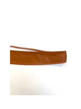 Ceinture souple large cuir à nouer