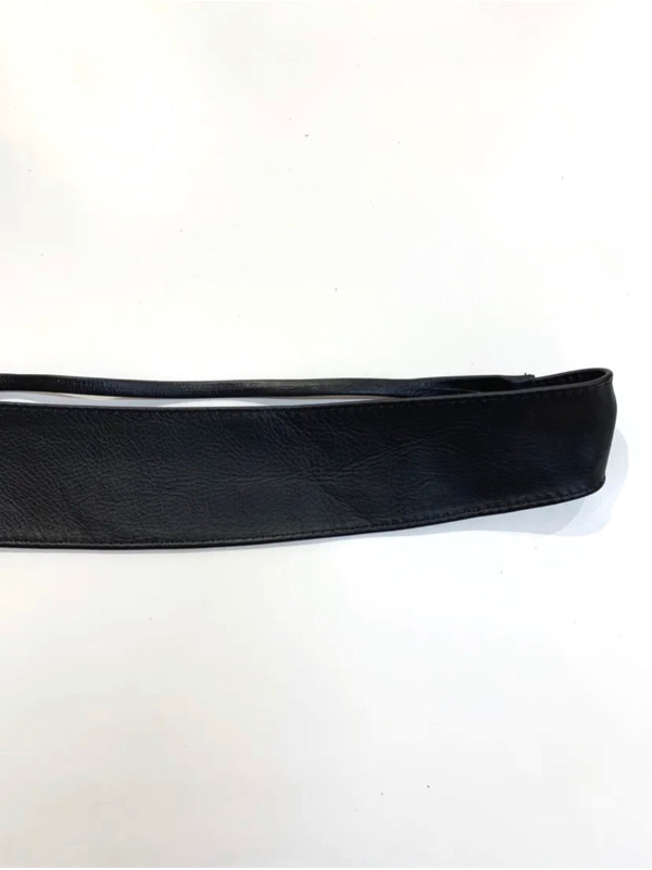 Ceinture souple large cuir à nouer