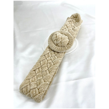 Ceinture tressée veloutée