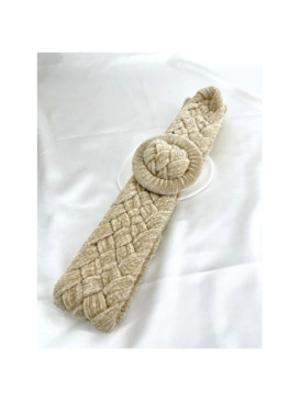 Ceinture tressée veloutée