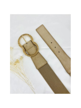 Ceinture élastique à boucle dorée