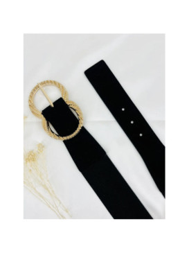 Ceinture élastique à boucle dorée