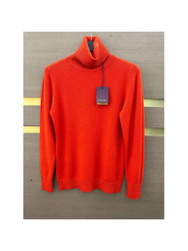 Pull col roulé manches longues avec petits boutons