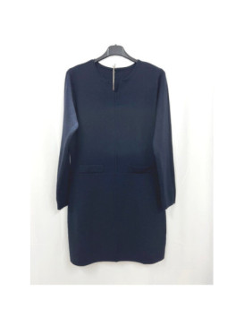 Robe droite courte col rond en maille