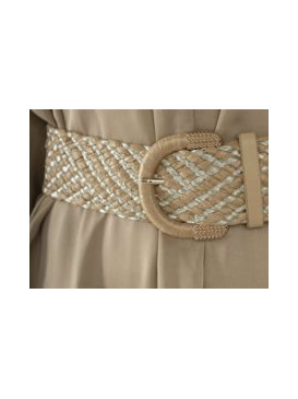 Ceinture tressée bimatière...
