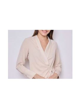 Chemise cache-cœur - Beige