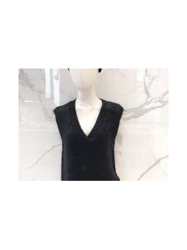 Pull col V croisé sans manche