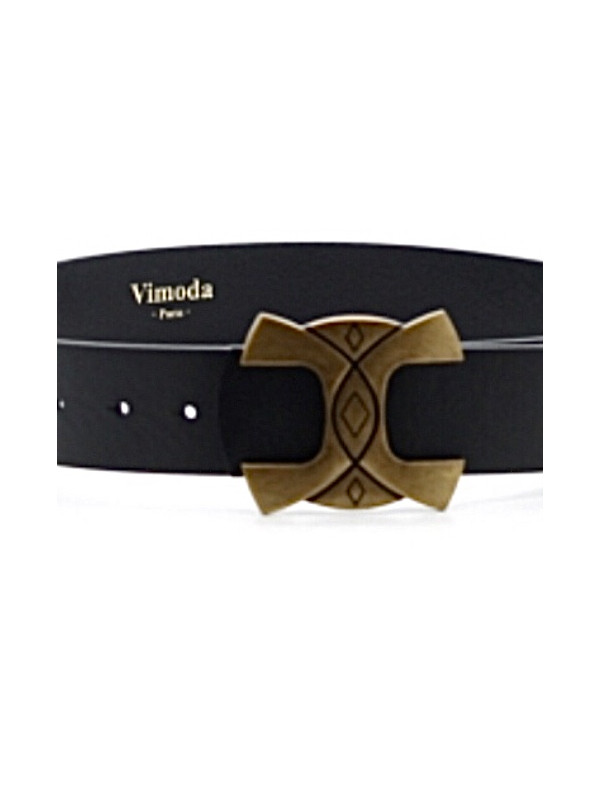 Ceinture en cuir avec boucle fantaisie