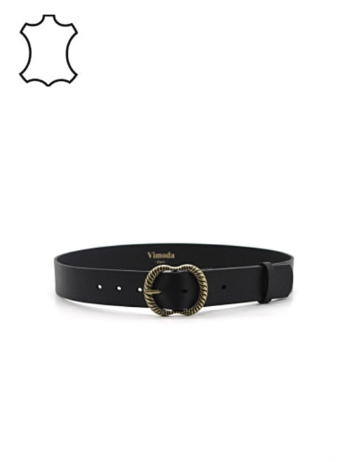 Ceinture en cuir avec boucle fantaisie
