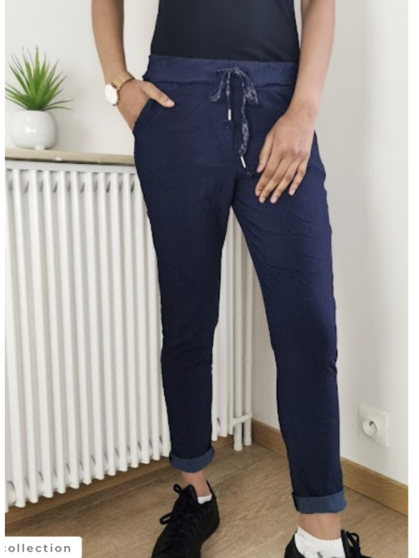 Pantalon jogging froissé