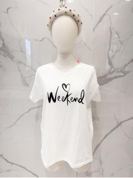T-shirt droit col rond...
