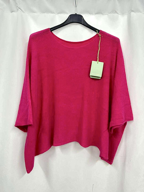 Pull crop manches larges sans laine