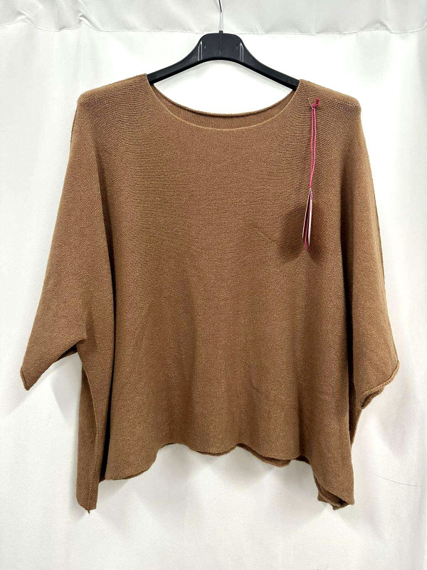 Pull Femme Crop Court Manches Larges Sans laine.