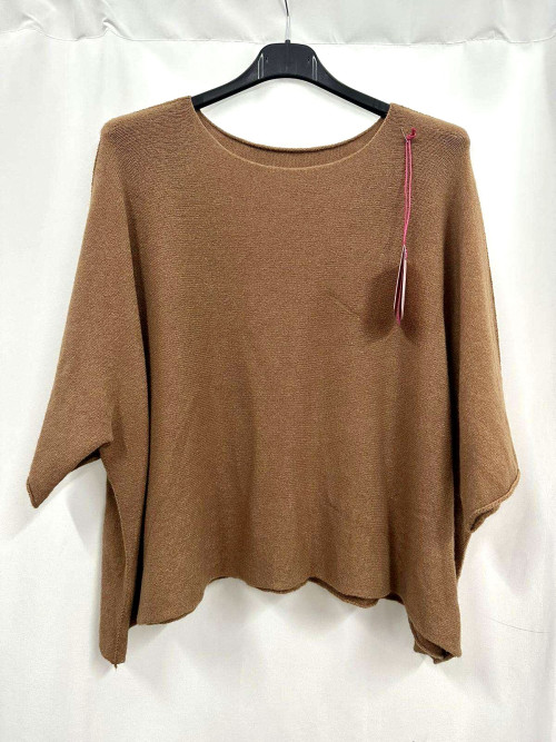 Pull Femme Crop Court Manches Larges Sans laine.