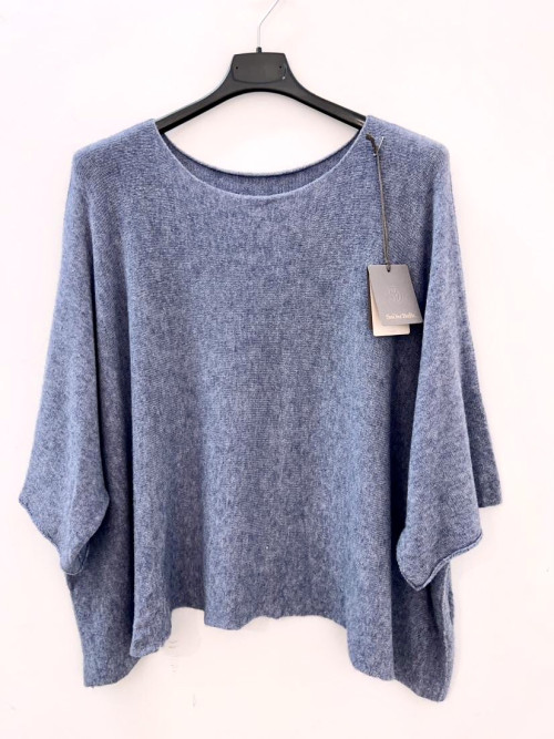 Pull Femme Crop Court Manches Larges Sans laine.