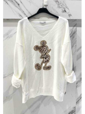 Pull manches longues col V...