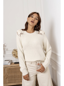 Pull col rond manches...