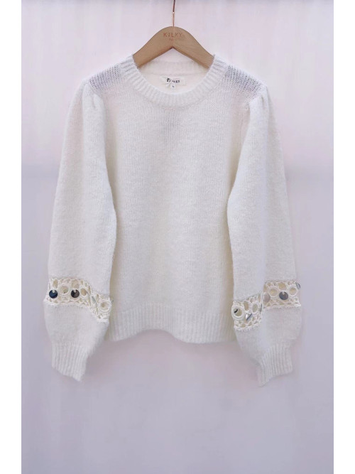 Pull col rond manches longues Kilky