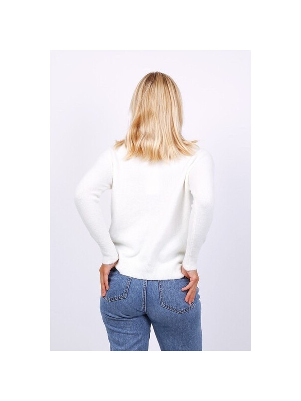 Pull col rond manches longues