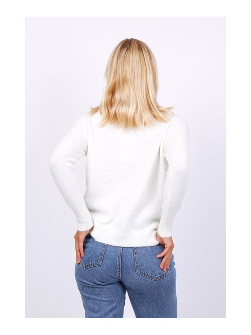 Pull col rond manches longues