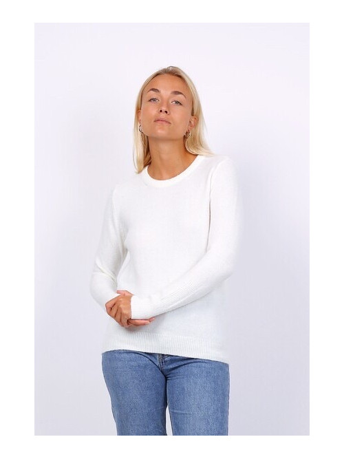 Pull col rond manches longues