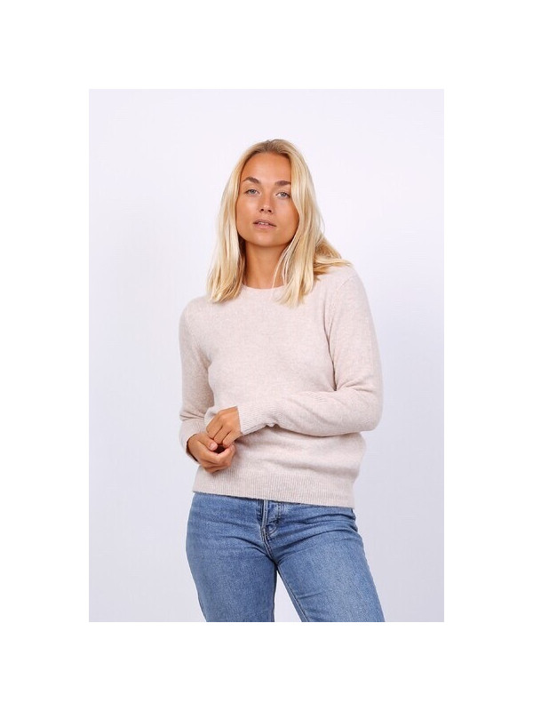 Pull col rond manches longues