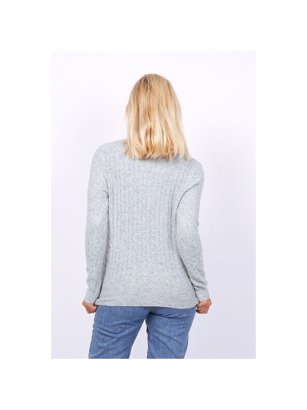 Pull torsadé col V manches longues