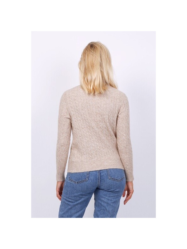Pull torsadé col V manches longues