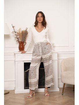 Pantalon fluide imprimé