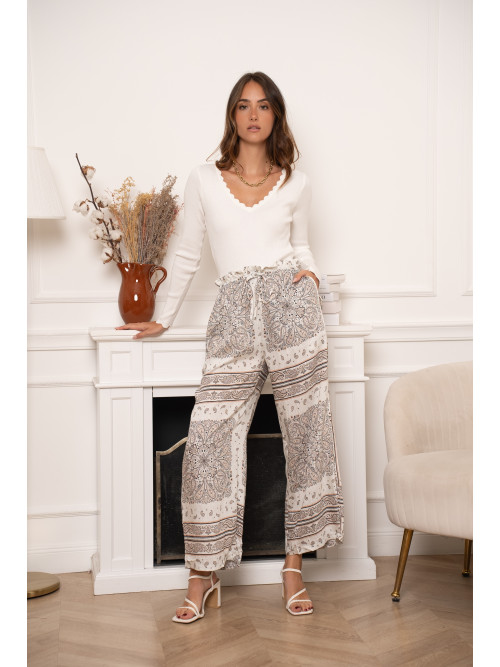 Pantalon fluide imprimé