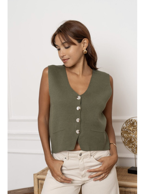 Gilet barman sans manche Kilky