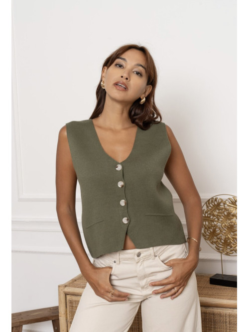 Gilet barman sans manche Kilky