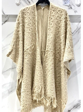 Poncho frangé