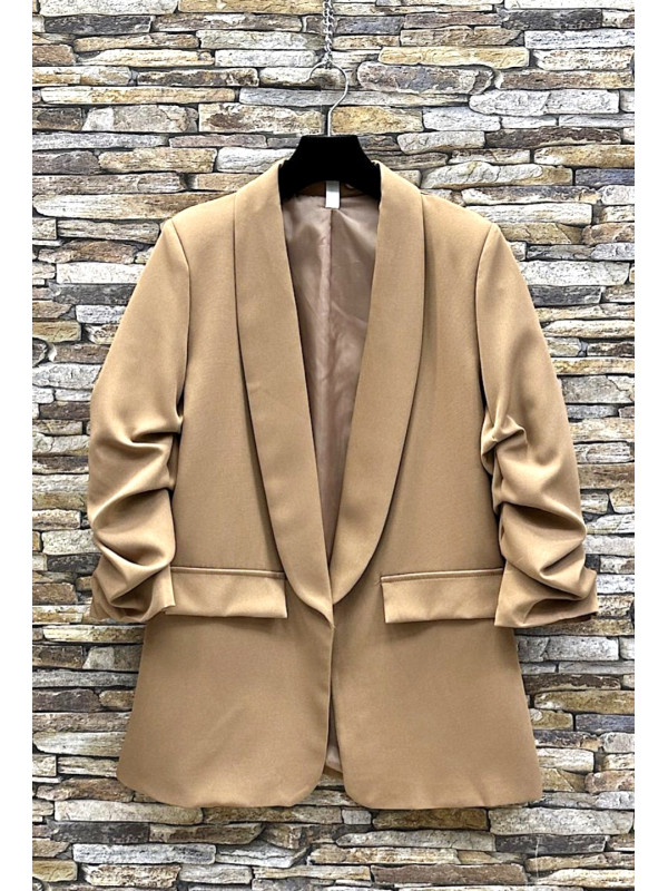 Veste tailleur manches longues remontées