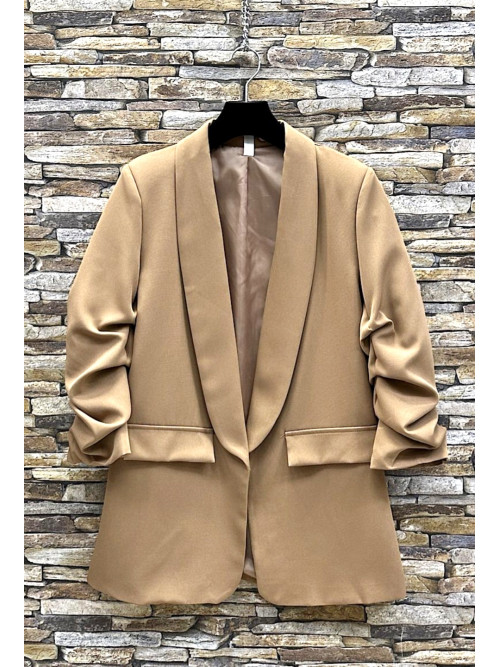 Veste tailleur manches longues remontées