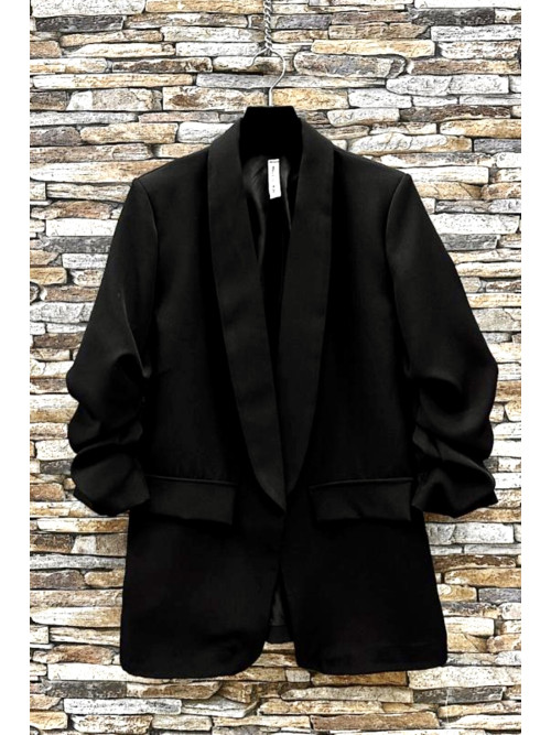 Veste tailleur manches longues remontées