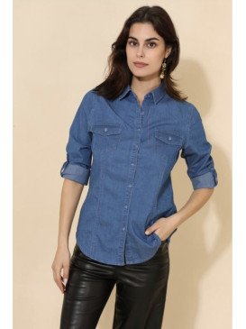 Chemise légère cintrée en jean
