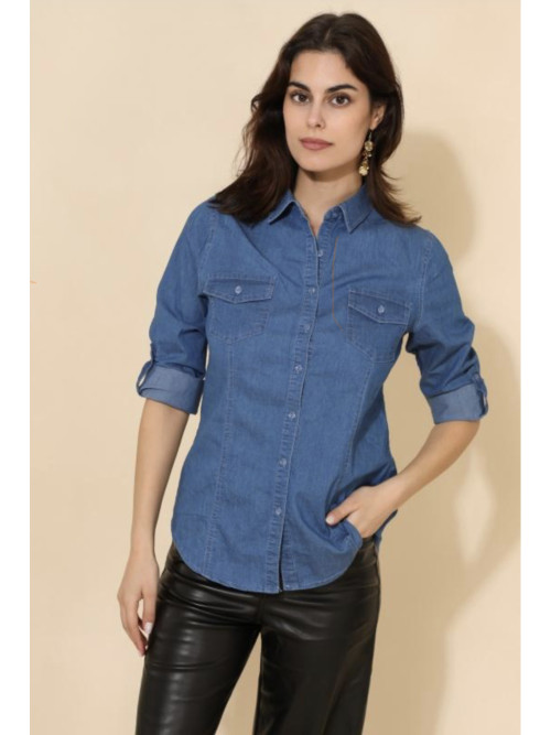 Chemise légère cintrée en jean