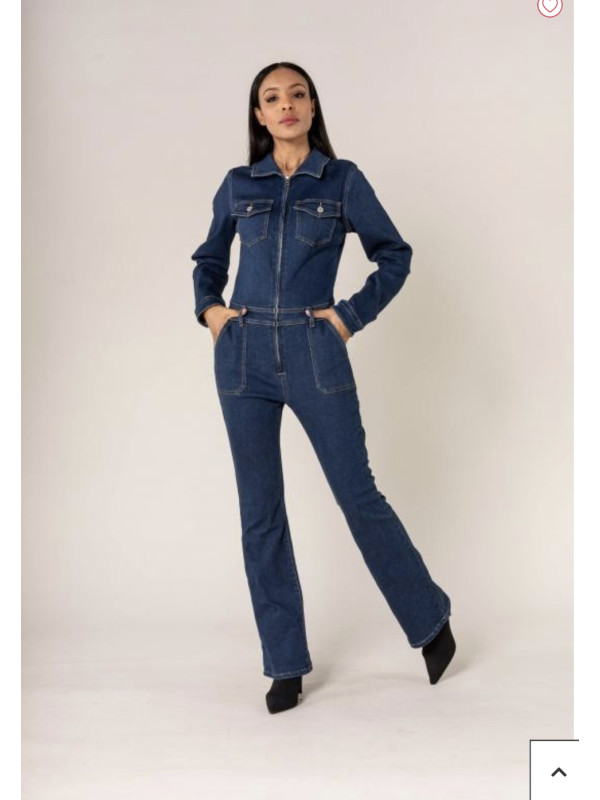 Combinaison pantalon en jean brut