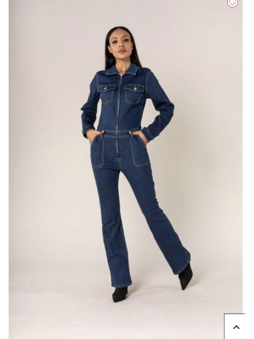 Combinaison pantalon en jean brut