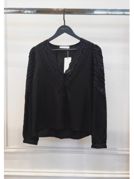 Chemise col V manches...