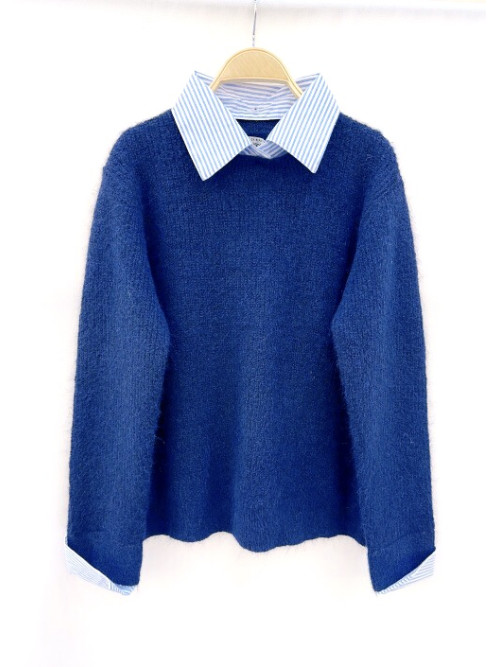 Pull col chemise amovible effet 2 en 1