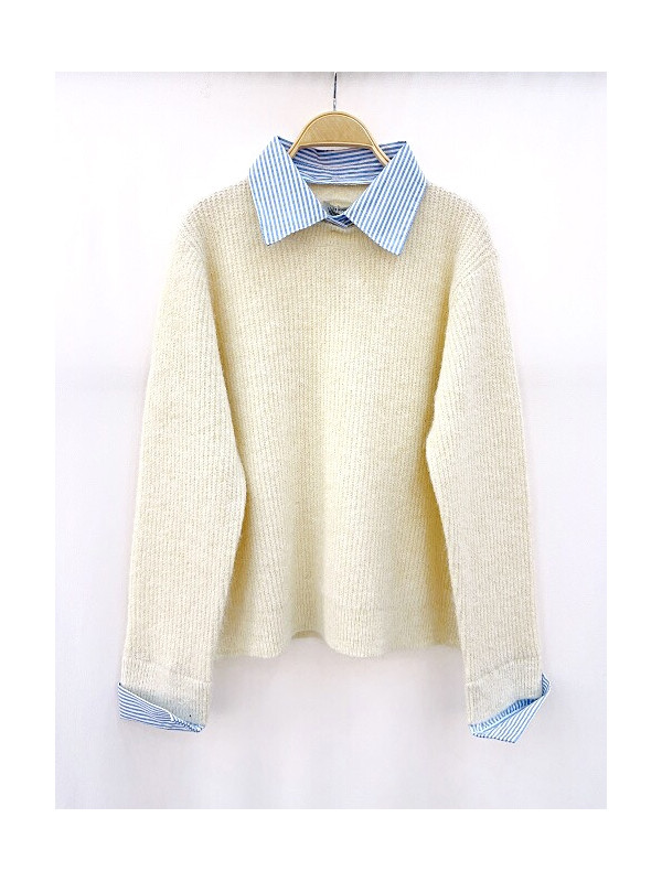 Pull col chemise amovible effet 2 en 1