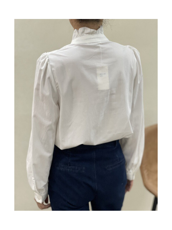 Chemise avec guipure ajourée manches longues