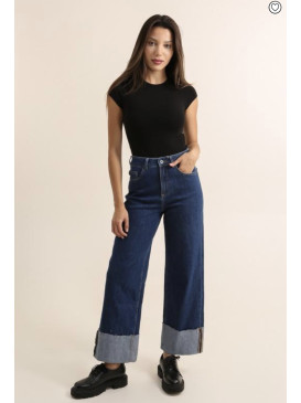 Jeans brut wide leg large...